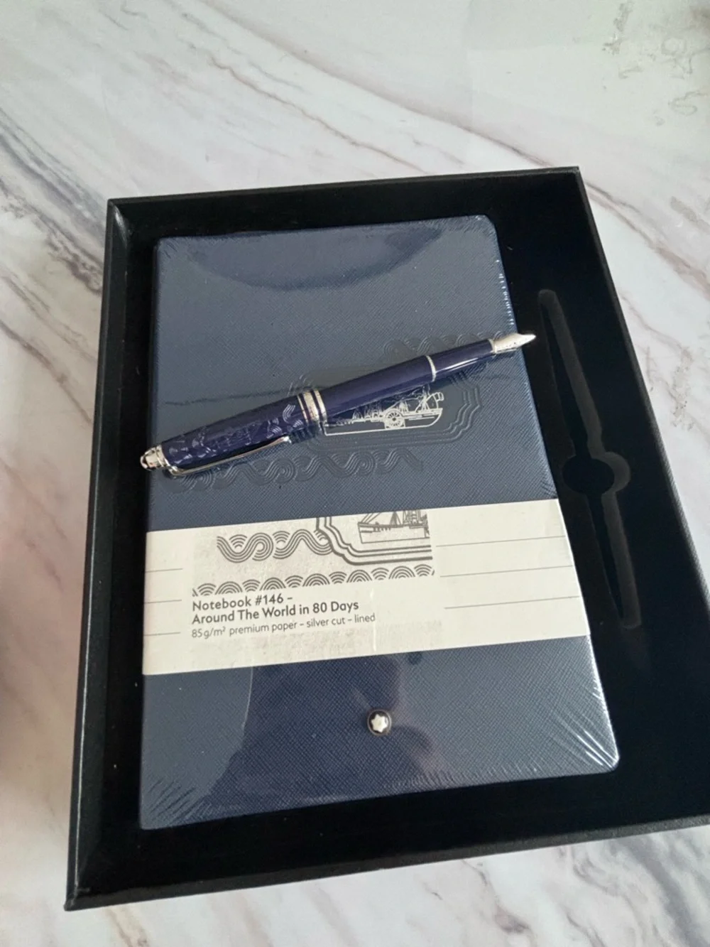 Montblanc Fountain Pen, Signing Pen, and Notebook Set